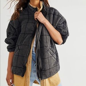 Free People Dolman Quilted Knit Jacket